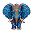 Irregular-Shaped Puzzle – A3 Size (33×43cm), 210-Piece Design, 4mm Thickness, Compact Packaging(Glacier Blue Elephant)