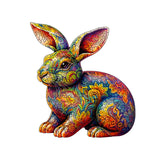 Irregular-Shaped Puzzle – A3 Size (33×43cm), 210-Piece Design, 4mm Thickness, Compact Packaging(Ceramic rabbit)