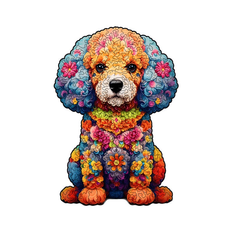 Irregular-Shaped Puzzle – A3 Size (33×43cm), 210-Piece Design, 4mm Thickness, Compact Packaging(Petal Teddy)