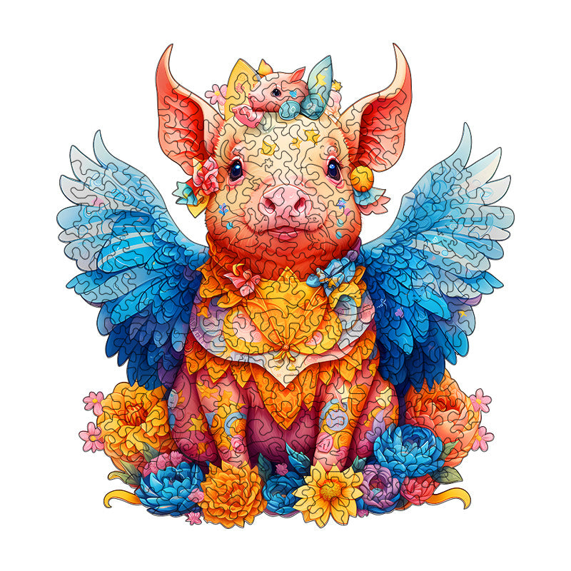 Irregular-Shaped Puzzle – A3 Size (33×43cm), 210-Piece Design, 4mm Thickness, Compact Packaging(Fliggy Angel)
