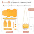 Khaki brown Leather Bag DIY Kit – Geometric Shoulder Bag Making Material Set with Pre-Punched Cowhide, Tools for Hand Stitching