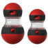 2-Piece Red Slow Feeder Dog Toy Set – Large & Small Rolling Treat Dispenser Ball for Puzzle Feeding, Mental Stimulation, and Digestive Health