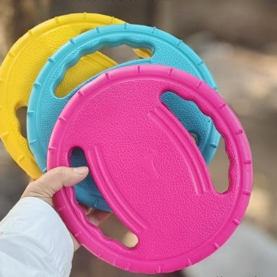3-Pack Dog Flying Discs – Durable EVA Frisbee Toys in Yellow, Blue & Red for Training and Outdoor Play