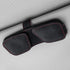 Black Car Sun Visor Sunglasses Holder – Magnetic Dual Clip Organizer with Suede Finish, No-Drill Mounting for Glasses, Cards & Tickets