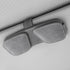Grey Car Sun Visor Sunglasses Holder – Magnetic Dual Clip Organizer with Suede Finish, No-Drill Mounting for Glasses, Cards & Tickets