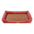 Red Rectangular Pet Bed with Removable Cooling Mat – Durable 600D Oxford Fabric Dog & Cat Bed, High-Rebound PP Cotton Filling, Non-Slip Base, for Medium to Large Breeds, Includes Free Cooling Pad(Size:S)