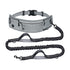 Grey Shock-Absorbing Running & Dog Walking Belt – Integrated Waist Pack with Retractable Traction Rope and Ergonomic Support