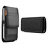 2-Pack Black Universal Heavy-Duty Nylon Belt Holster Pouch with Card Slot – Durable Oxford Cloth Waist Pack for iPhone 16 Pro Max & Android Phones – Vertical & Horizontal Carry Options (XXL)