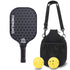 Professional Carbon Fiber Pickleball Paddle Set with Advanced Polymer Core - Includes Outdoor Balls & Portable Mesh Carry Bag(LT-604)