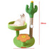 Green Cactus Pineapple Cat Tree with Scratching Post & Cozy Perch - Multi-Level Cat Tower with Flower Platform and Hanging Ball for Indoor Cats