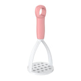 3-Pack Pink Manual Potato Masher - Baby Food Maker & Vegetable Ricer with Reinforced Arch Design, Durable PP Kitchen Tool for Mashing Potatoes, Sweet Potatoes, and Fruits