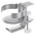Silver 2-in-1 Rotating Headphone and Cup Holder - No-Drill Aluminum Alloy Desk Clamp Mount for Over-Ear Headsets and Beverages - Space-Saving Organizer for Home Office and Gaming Setup
