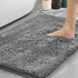 Dark grey Thickened Chenille Bathroom Floor Mat 50x80cm Super Absorbent Non-Slip TPR Backing Rug for Shower Entrance and Washroom Soft Comfort for Local Households