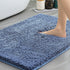 Hazy Blue Thickened Chenille Bathroom Floor Mat 50x80cm Super Absorbent Non-Slip TPR Backing Rug for Shower Entrance and Washroom Soft Comfort for Local Households
