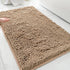 Dark Beige Thickened Chenille Bathroom Floor Mat 50x80cm Super Absorbent Non-Slip TPR Backing Rug for Shower Entrance and Washroom Soft Comfort for Local Households