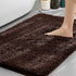 Dark Brown Thickened Chenille Bathroom Floor Mat 50x80cm Super Absorbent Non-Slip TPR Backing Rug for Shower Entrance and Washroom Soft Comfort for Local Households