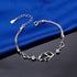 Heart-to-Heart Silver Plated Bracelet with Sparkling Rhinestones Elegant Romantic Jewelry for Women Includes Local Standard Gift Box for Special Occasions(3A White Diamond)