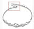 Heart-to-Heart Silver Plated Bracelet with Sparkling Rhinestones Elegant Romantic Jewelry for Women Includes Local Standard Gift Box for Special Occasions(Heart Brand)