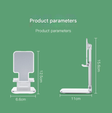 Green Adjustable Desktop Phone Stand with Height Extension and Foldable Design for Online Classes and Streaming Comfortable Hands-Free Solution for Local Users