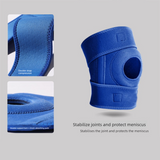 Blue Upgraded Sport Knee Pads with Dual Spring Support and Shock Absorption for Basketball Cycling and Training Stabilizing Joint Compression for Local Athletes
