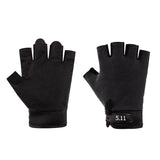 Black Tactical Half Finger Gloves with Hard Knuckle Protection - Non-Slip Breathable Combat Gloves for Men and Women, Heavy Duty Fingerless Design for Outdoor Training, Hiking, Cycling and Shooting