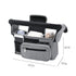 Grey Universal Stroller Organizer Bag - Durable Water-Resistant Fabric - Dual Insulated Cup Holders, Large Capacity Storage Caddy for Diapers and Essentials, Fits Most Prams, Travel Friendly Solution
