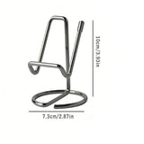 2-Pack Black Universal Aluminum Phone Stand - Minimalist One-Piece Metal Tablet Holder - Durable Integrated Fixed Angle Desktop Bracket, Sleek Industrial Design for Home Office and Bedroom