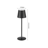 LED High-Foot Table Lamp with Touch Control - Rechargeable Dimmable Bedside Night Light for Bedroom & Living Room - Perfect Gift for Women(Black with a rounded base)