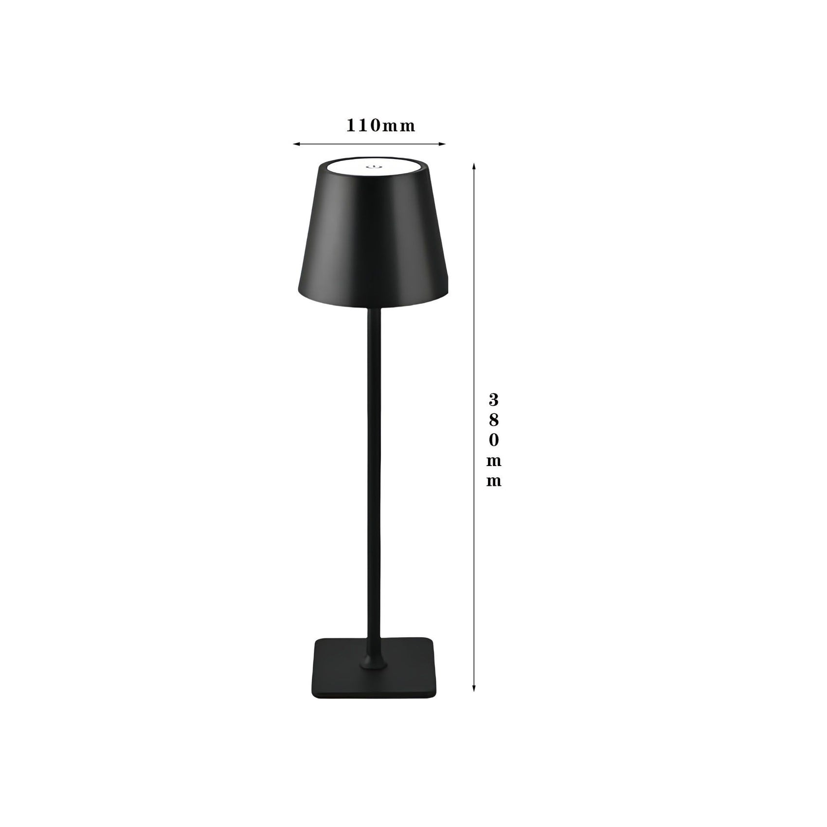 LED High-Foot Table Lamp with Touch Control - Rechargeable Dimmable Bedside Night Light for Bedroom & Living Room - Perfect Gift for Women(Black square base)