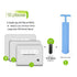 Twelve Vacuum Storage Bags Set with Hand Pump - Space Saving Compression Bags for Travel & Wardrobe Organization