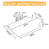 Stainless Steel Over-Cabinet Trash Bag Holder with Curved Ear Hook  - Heavy Duty Hanging Waste Bag Support for Home & Office