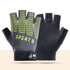 Black and Green Breathable Half-Finger Cycling Gloves for Kids - Non-Slip Silicone Grip, Ice Silk & Shock-Absorbing Sports Mitts (M Size)