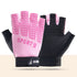 Black and Pink Breathable Half-Finger Cycling Gloves for Kids - Non-Slip Silicone Grip, Ice Silk & Shock-Absorbing Sports Mitts (S Size)