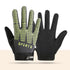 Black and Green Breathable Cycling Gloves for Kids - Non-Slip Silicone Grip, Ice Silk & Shock-Absorbing Sports Mitts (L Size)