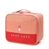Pink Large Capacity Empty First Aid Kit 25 x 14 x 20 CM - Durable Oxford Cloth Emergency Medical Storage Bag for Home Car Camping Travel