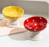 Red and Yellow Elevated 15° Tilted Ceramic Cat Bowl - Anti-Chin Acne Glaze Finish, Non-Slip Weighted Base & Neck Protection Pet Feeder
