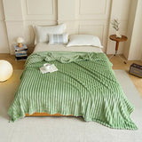 Green 230 x 200 CM Ultra-Soft Faux Rabbit Fur Plush Sofa Cushion & Bedding Blanket - Luxury Double-Sided Thickened Winter Fleece