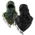 2-Pack 110x110CM Military Shemagh Cotton Tactical Desert Scarf (Black + Green) - Versatile Protective Face Mask and Head Wrap for Motorcycling, Paintball & Outdoors