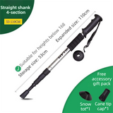 53-110 CM Silver Ultralight Telescopic Aluminum Trekking Pole (4-Section Straight Handle) - Professional & Compact Shock-Absorbing Trail Support