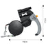 Black and Grey One-to-Two Retractable Dog Leash with One-Click Safety Lock & Night Light - 3M Tangle-Free 360° Rotation Walking Leash