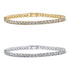 2-Pack 4.0mm Iced-Out Zirconia Tennis Bracelet with Secure Clasp (Silver and Gold) - Classic Luxury Rhinestone Tennis Chain for Men & Women (7 Inches)