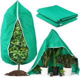 Winter Plant Cold Protection Covers with Zipper & Drawstring（2PCS 80x120 CM + 2PCS 120x180 CM） - Thickened Frost Thermal Blankets and UV Resistant Shrub Jackets