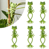5-Pack Flexible Frog Plant Ties & Multifunctional Organizers - Reusable Weather-Proof Garden Twists and Whimsical Support Hooks