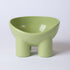 2-Pack Macaron Green Elevated Pet Bowls with Anti-Tip 4-Leg Base - Ergonomic Tilted Neck Protection Cat Food & Water Bowls