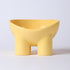 2-Pack Macaron Yellow Elevated Pet Bowls with Anti-Tip 4-Leg Base - Ergonomic Tilted Neck Protection Cat Food & Water Bowls