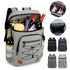 Light Grey 5.55 Gallons Large Insulated Picnic Backpack with Multi Pockets & Leak-Proof Interior - Multifunctional Waterproof Thermal Lunch Bag for Camping, Hiking & Outdoor Travel