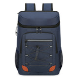 Blue 5.55 Gallons Large Insulated Picnic Backpack with Multi Pockets & Leak-Proof Interior - Multifunctional Waterproof Thermal Lunch Bag for Camping, Hiking & Outdoor Travel