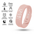 Pink Silent Vibration Alarm Smart Silicone Wristband with 3-Alarm Settings - Discreet Wake-Up Device for Teens & Adults (Horizontal version)