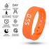 Orange Silent Vibration Alarm Smart Silicone Wristband with 3-Alarm Settings - Discreet Wake-Up Device for Teens & Adults (Horizontal version)