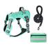 3-Piece Green Tactical Dog Harness Set (XL Size) - Heavy Duty No-Pull Vest with Detachable Tactical Pouch & Climbing Rope Leash